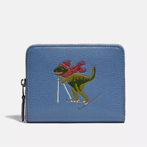 Coach Blue Dinosaur Skiing Wallet